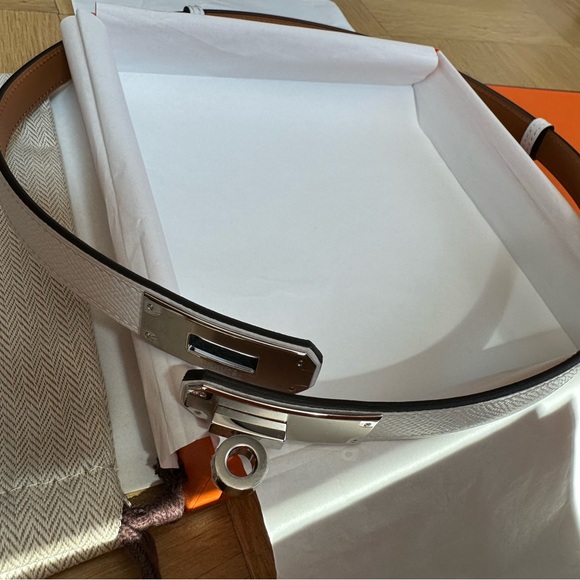 Hermes Epsom Kelly 18 belt white blanc authentic brand new - Picture 5 of 9